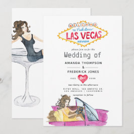 Whimsical Las Vegas bröllopsinbjudan Inbjudningar