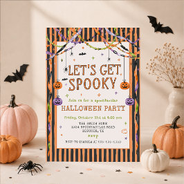 Whimsical Låt oss bli läskiga Halloween-fest Inbjudningar