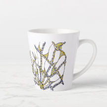 Whimsical Latte Mugg (Doodle - Handdragen)