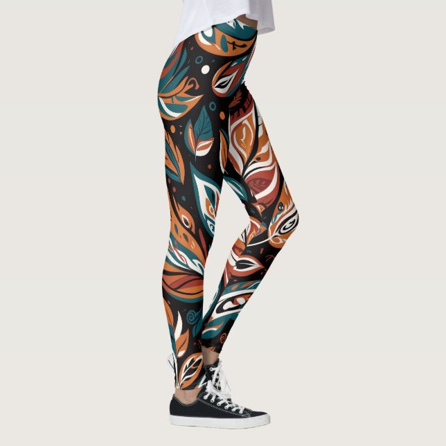 Whimsical Leaves Leggings (Höger)