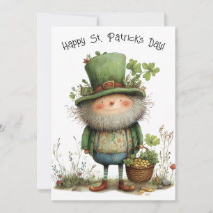 Whimsical Leprechaun God St. Patricks dag Kort