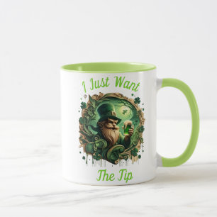 Whimsical Leprechaun Savoring a Pint Mugg