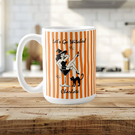 Whimsical Let's Go Häxor Halloween Möhippa Kaffemugg