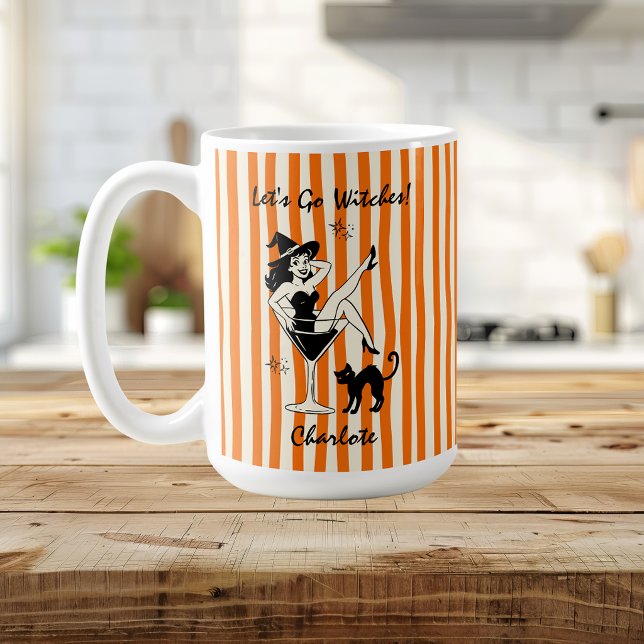 Whimsical Let's Go Häxor Halloween Möhippa Kaffemugg (Skapare uppladdad)
