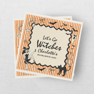 Whimsical Let's Go Häxor Halloween Möhippa Pappersservett