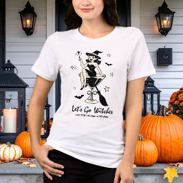 Whimsical Let's Go Häxor Halloween Systerbrud T Shirt