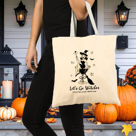 Whimsical Let's Go Häxor Halloween Systerbrud Tygkasse