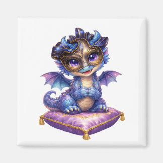 Whimsical lila drakskåp-magnet magnet
