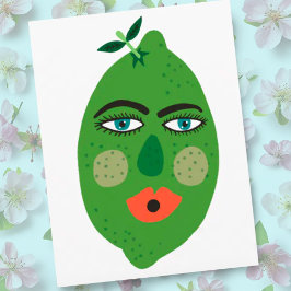 Whimsical Lime Postkort Vykort