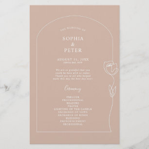 Whimsical Line Ro Arch Ceremony-programmet