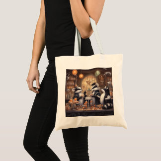 Whimsical liten skunk Halloween-fest candypresent Tygkasse