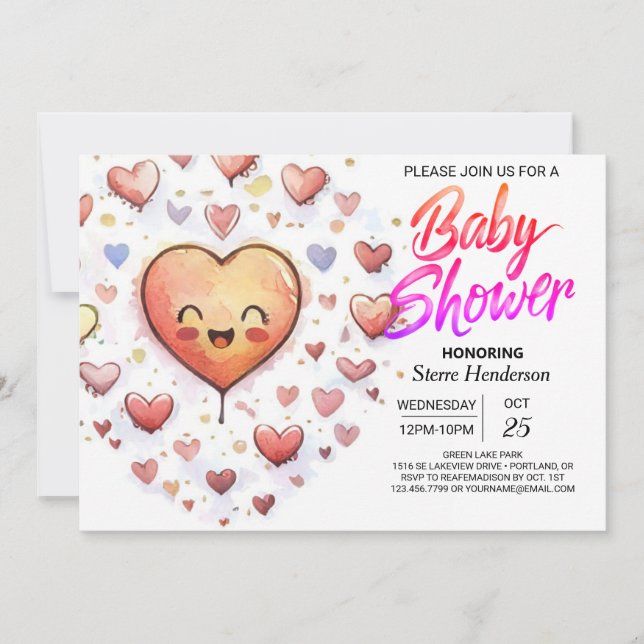 Whimsical Little Cutie Boho Baby Shower Inbjudningar (Framsida)