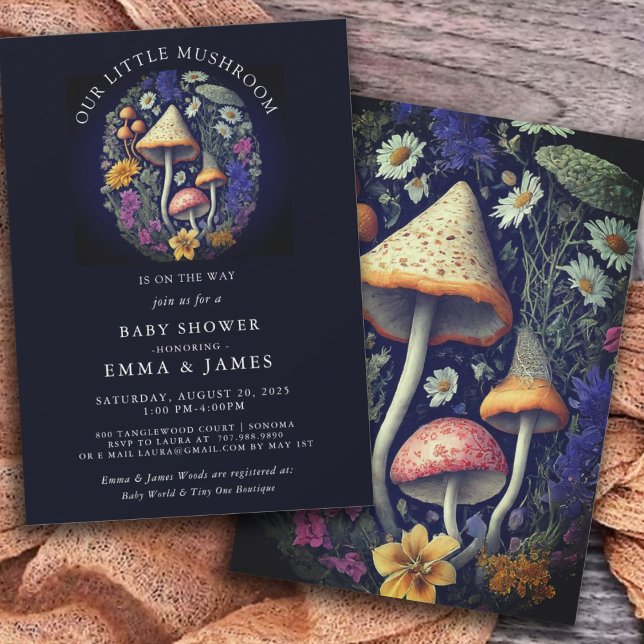Whimsical Little Mushroom Baby Shower-inbjudan Inbjudningar (Skapare uppladdad)
