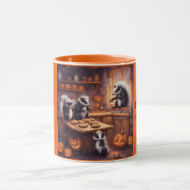 Whimsical Little Skunks Bakande Halloween Gods Mugg
