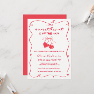 Whimsical Little Sweetheart Baby Shower Inbjudningar