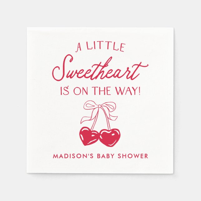 Whimsical Little Sweetheart Baby Shower Pappersservett (Framsidan)