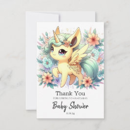 Whimsical Little Unicorn Baby Shower Tack Kort