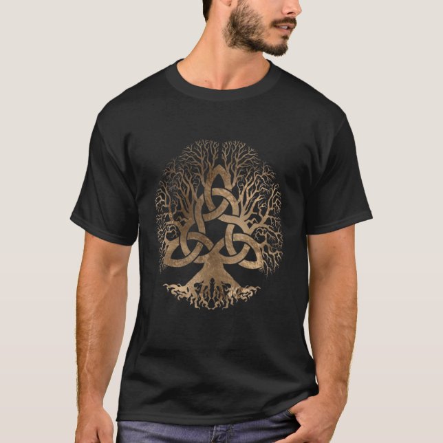 Whimsical Livets träd Yggdrasil 1 T Shirt (Framsida)