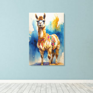 "Whimsical Llama" Canvastryck