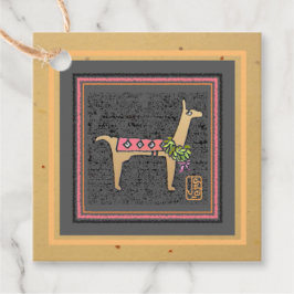 Whimsical Llama Gift Märkre Gåvor Etiketter
