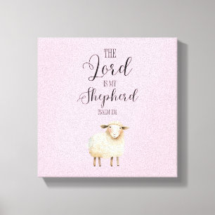 Whimsical Lord är min herde Psalm 23:1 Canvastryck