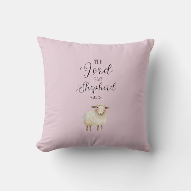 Whimsical Lord är min herde Psalm 23:1 Kudde (Framsida)
