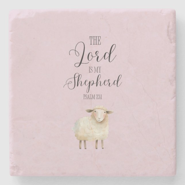 Whimsical Lord är min herde Psalm 23:1 Stenunderlägg (Framsidan)