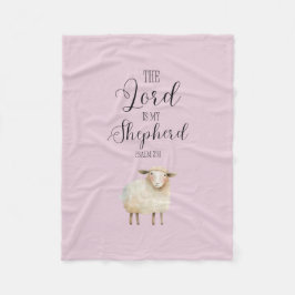 Whimsical Lord är My Shepherd Psalm 23:1 Fleecefilt