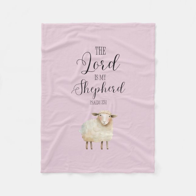 Whimsical Lord är My Shepherd Psalm 23:1 Fleecefilt (Framsidan)