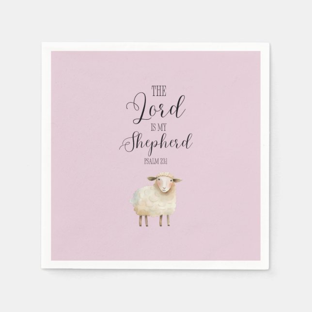 Whimsical Lord är My Shepherd Psalm 23:1 Pappersservett (Framsidan)