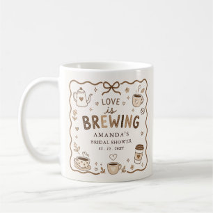 Whimsical Love is Brewing Coffee Bröllopsdusch Kaffemugg