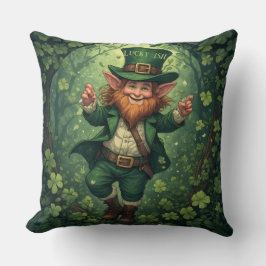 Whimsical Lucky-ish Leprechaun Lush Forest Nursery Kudde
