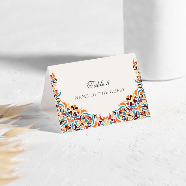 Whimsical Luxury Ivory Floral Style Border Wedding Bordsnummer (Skapare uppladdad)