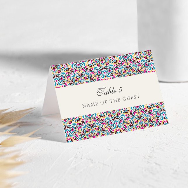 Whimsical Luxury Ivory Floral Wedding Place Card Bordsnummer (Skapare uppladdad)