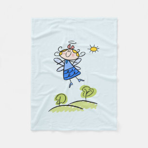 Whimsical Lycklig Flies Angel Fairy Fleecefilt