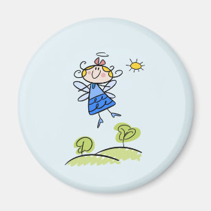 Whimsical Lycklig Flies Angel Fairy Magnet