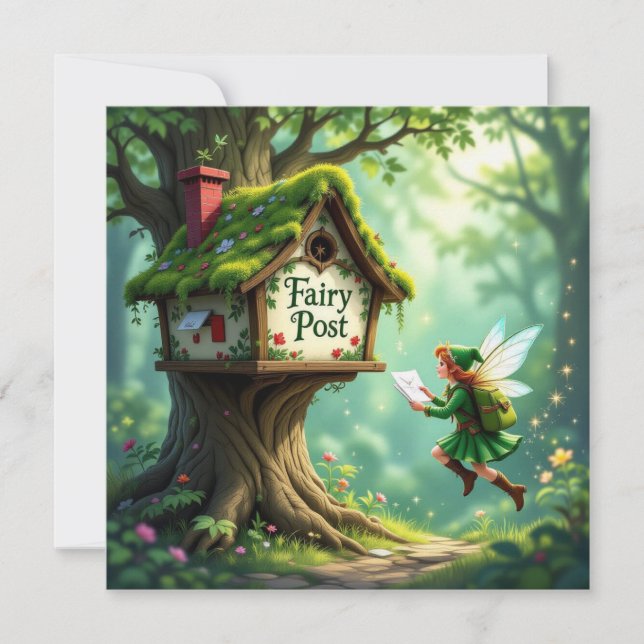 Whimsical Magic Fairy Post Child Party-inbjudan Inbjudningar (Framsida)