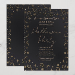 Whimsical Magic Halloween-drycker Kostymer Party Inbjudningar