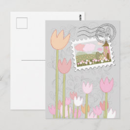 Whimsical Magisk Villaträdgård Vykort