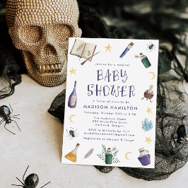Whimsical Magiska Drycker Halloween Baby Shower Inbjudningar