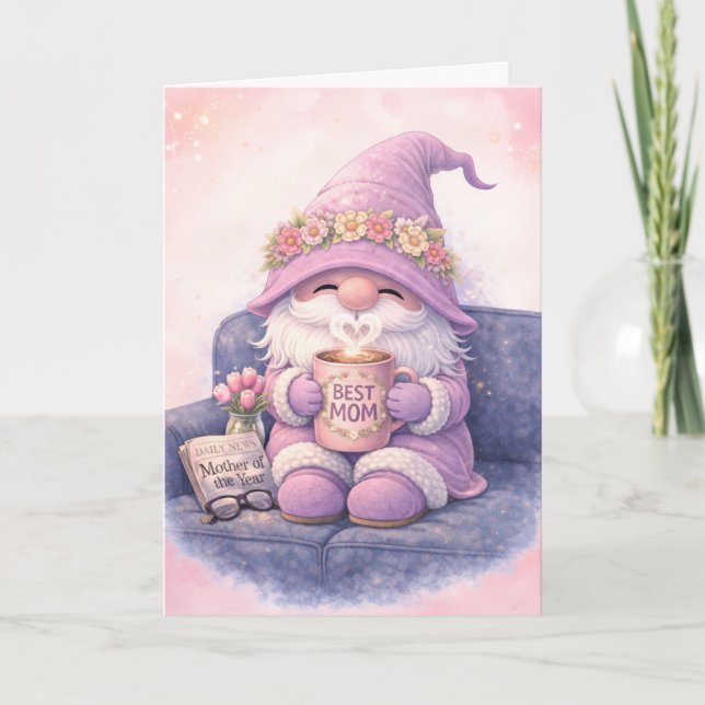Whimsical Mammauppskattningshälsningskort Kort (Framsida)