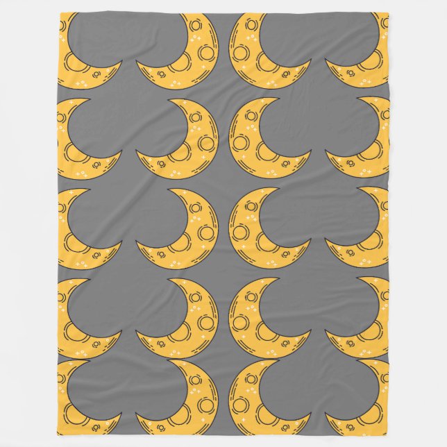 Whimsical Måne Fleecefilt (Framsidan)