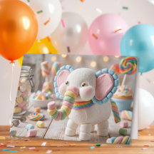 Whimsical Marshmallow Elefant Födelsedag