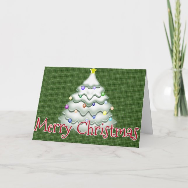 Whimsical Marshmallow Julgran Greeting Card Helgkort (Framsida)