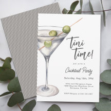 Whimsical Martini Cocktail Party-inbjudan