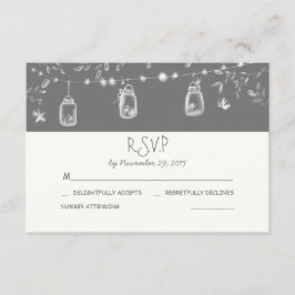 Whimsical Mason burk rustic bröllop OSA Kort