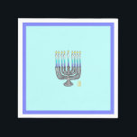 Whimsical Menorah Pappersservett<br><div class="desc">Denna Whimsical Menorah-Pappersservett är den perfekt barnvänliga pappra napkin för Hanukkah-sammankomster. Är en del av min Whimsical Menorah Hanukkah-samling.</div>