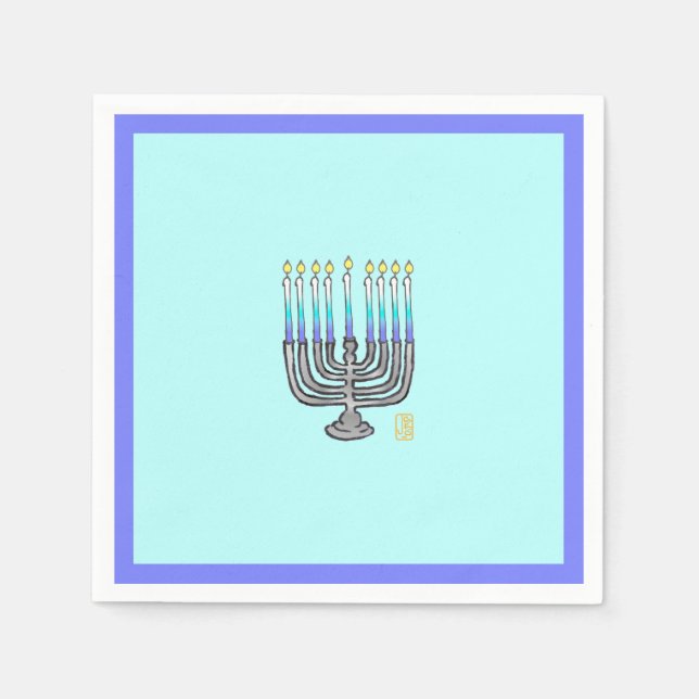 Whimsical Menorah Pappersservett (Framsidan)