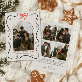Whimsical Merry Christmas Family Photo Julkort