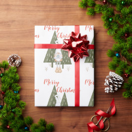 Whimsical Merry Christmas Tomte Presentpapper